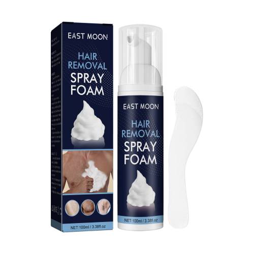 East Moon Men's Hair Removal Foam Spray Leg Underarm Chest Hair Gentle Cleansing Quick Hair Removal Spray